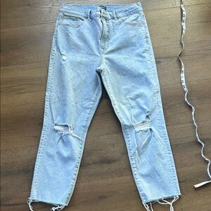 Express Light Blue Ripped Ankle Jeans! Size 10